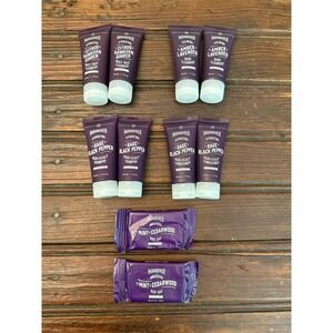 Wanderer Travel Size Grooming Set 10pc Lot Shampoo Conditioner Body Face Bar